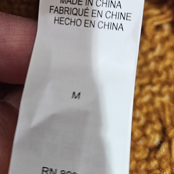 Lucky Brand Cable Knit Sweater in Warm Amber SIZE MEDIUM NWT - Picture 7 of 11